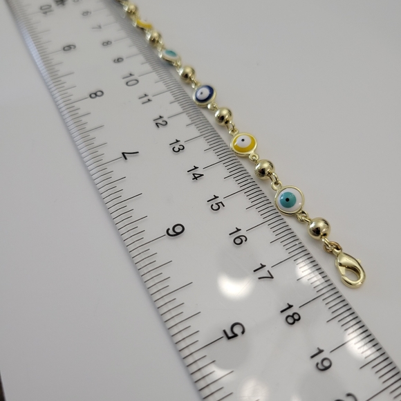 Gold Evil Eyes Bracelet - Picture 6 of 6